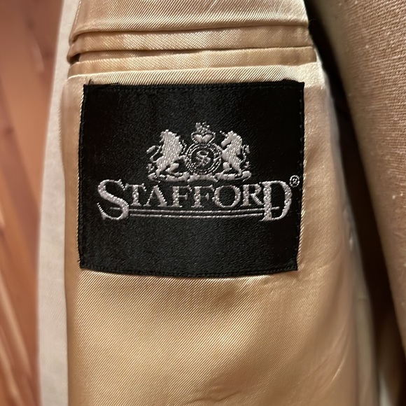 Stafford Cream 2 Button Blazer 42R - Picture 8 of 12